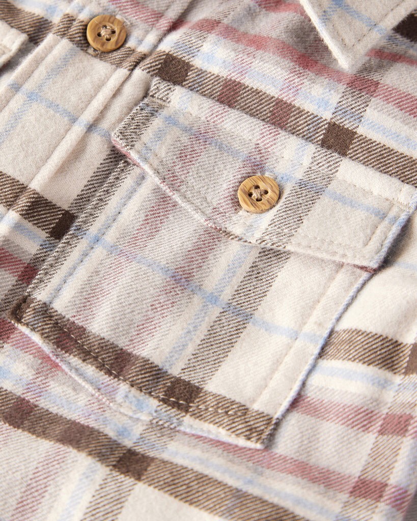 slide 3 of 3, Littleplanet Boys Organic Cotton Button-Front Flannel Plaid 7, 1 ct