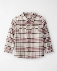 Littleplanet Boys Organic Cotton Button-Front Flannel Plaid 7