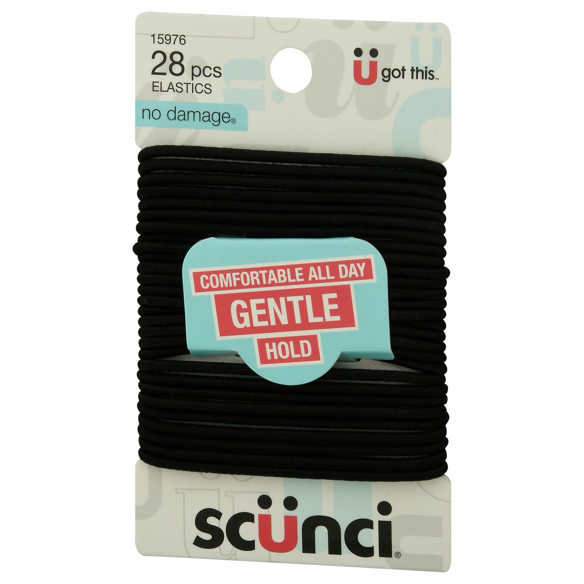 slide 4 of 9, scünci No Damage Gentle Hold Elastics 28 ea, 28 ct