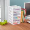 slide 2 of 9, Sterilite Small White 3 Drawer Storage Unit, 8.5 in x 7.25 in x 6.9 in