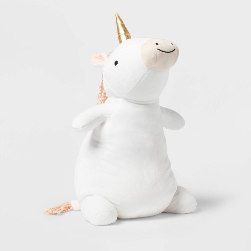 slide 4 of 5, Unicorn Weighted Plush Kids' Throw Pillow - Pillowfort™, 1 ct