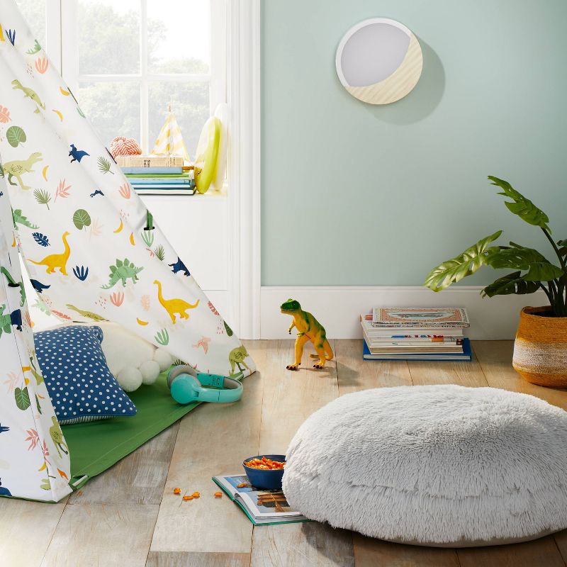 slide 3 of 6, Faux Fur Floor Kids' Pillow Gray - Pillowfort™, 1 ct