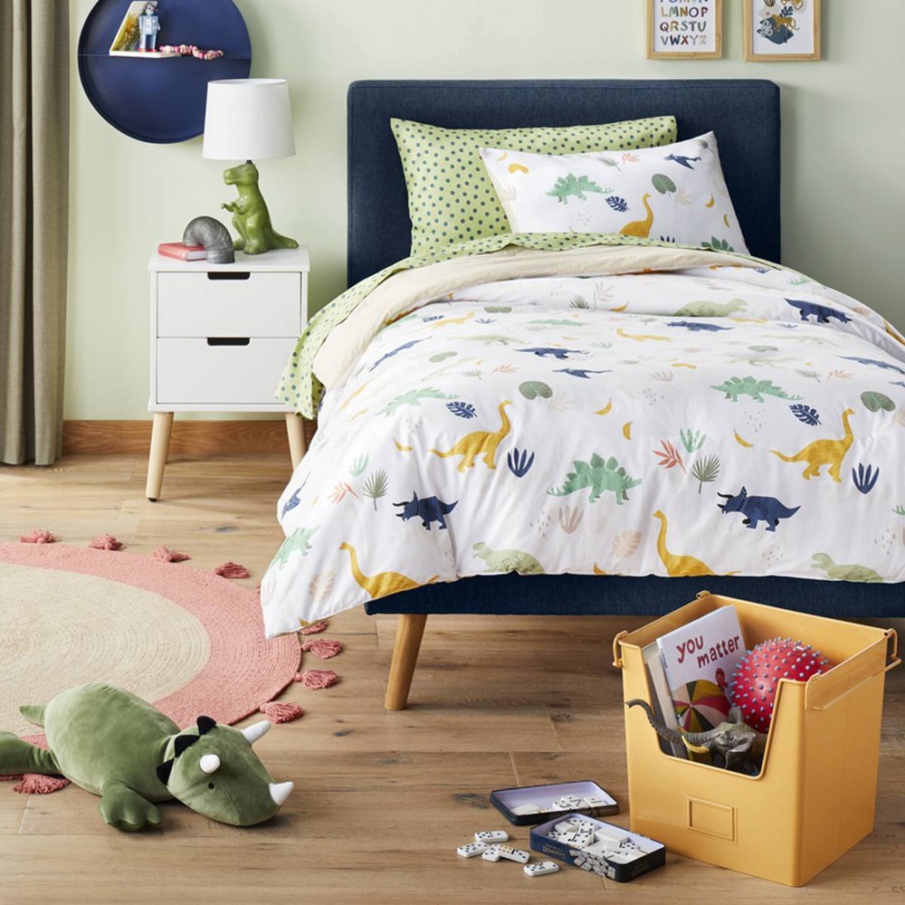 Twin Dotted Microfiber Sheet Set Green Pillowfort 1 ct Shipt