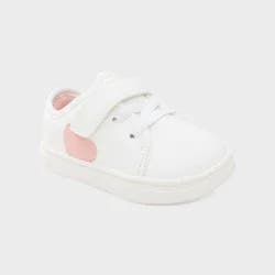 Carter's Just One You® Baby Girls' Emily First Walker Sneakers - White 3: Hook & Loop, Textured Rubber Sole