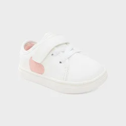 Carter's Just One You® Baby Girls' Emily First Walker Sneakers - White 4: Infant Size, Hook & Loop Closure