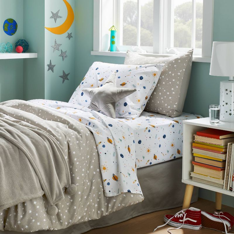 Twin Space Microfiber Kids' Sheet Set Pillowfort 1 ct Shipt