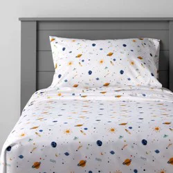 Full Space Microfiber Kids' Sheet Set - Pillowfort™: Boys Bedding, Full Size, Outer Space Theme, 4-Piece Set