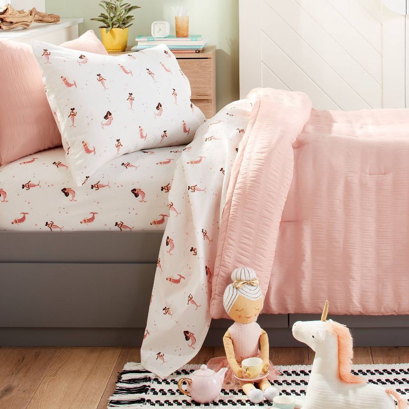 Twin Mermaid Cotton Kids' Sheet Set Pillowfort 1 ct Shipt