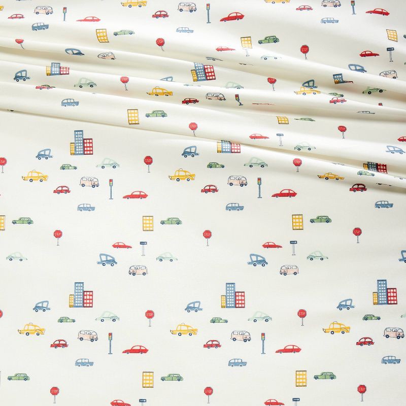 slide 4 of 4, Twin City Cars Cotton Kids' Sheet Set - Pillowfort™, 1 ct