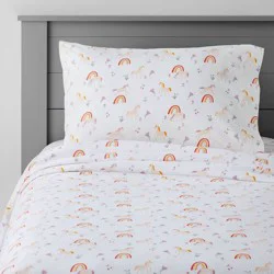 Twin Unicorn Cotton Kids' Sheet Set - Pillowfort™