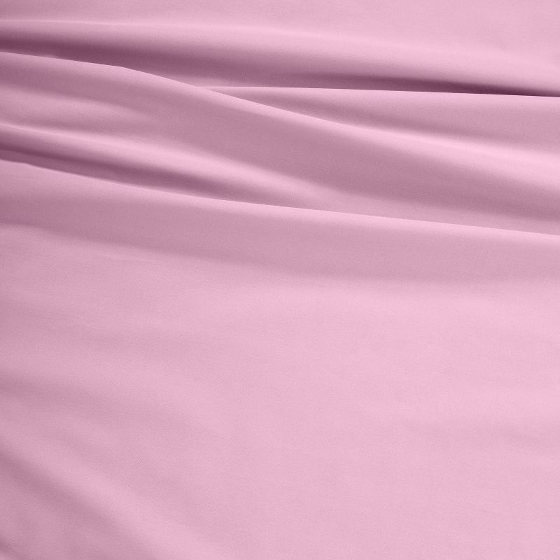 slide 4 of 4, Twin Solid Cotton Kids' Sheet Set Purple - Pillowfort™, 1 ct