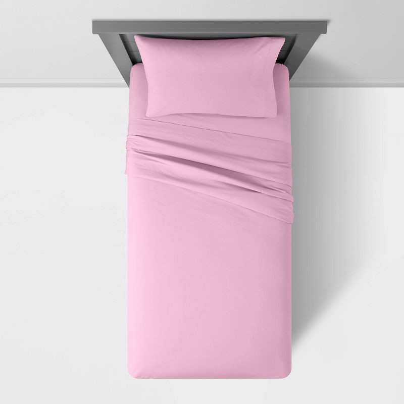 Full Solid Cotton Kids' Sheet Set Purple Pillowfort 1 ct Shipt