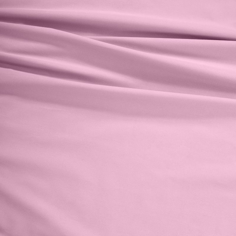 slide 4 of 4, Full Solid Cotton Kids' Sheet Set Purple - Pillowfort™: 4-Piece, OEKO-TEX Certified, 220 Thread Count, Full Size, 1 ct