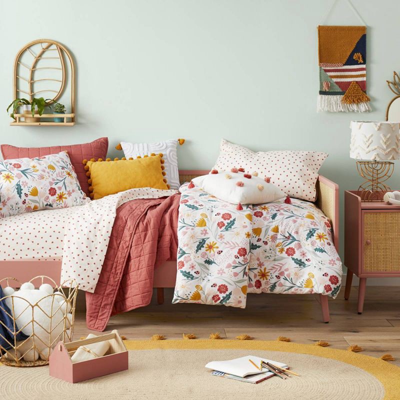 slide 6 of 6, Twin Garden Floral Kids' Comforter Set - Pillowfort™, 1 ct