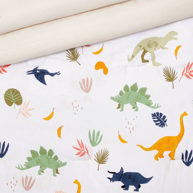 slide 4 of 5, Twin Dinosaur Kids' Comforter Set - Pillowfort™: Dinosaur Bedding, Twin Size, Kids Comforter, OEKO-TEX Certified, 1 ct