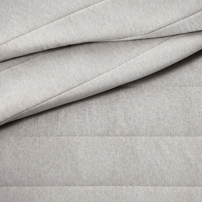 slide 4 of 4, Twin Channel Jersey Kids' Comforter Set Gray - Pillowfort™, 1 ct