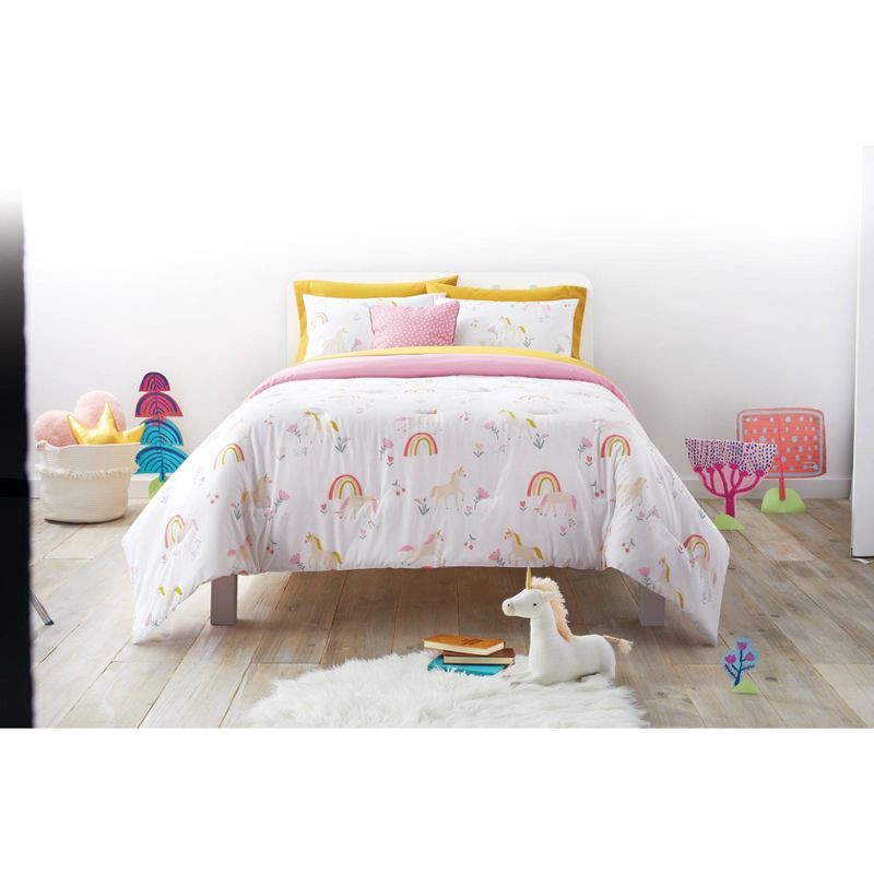 slide 4 of 4, Full/Queen Unicorn Kids' Comforter Set - Pillowfort™, 1 ct