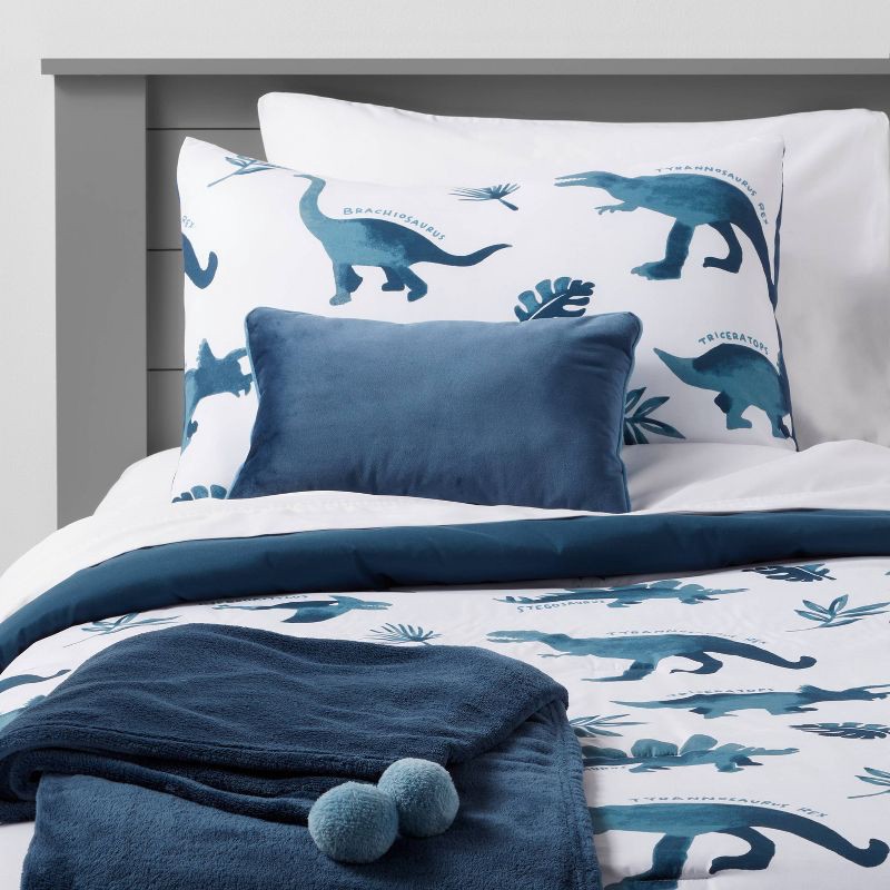 5pc Full Queen Dinosaur Value Multi Piece Kids Bedding Set Watercolor Blue Pillowfort Boys Bedding Kids Comforter 1 ct Shipt