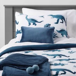 5pc Full/Queen Dinosaur Value Multi-Piece Kids' Bedding Set Watercolor Blue - Pillowfort™: Boys Bedding, Kids Comforter