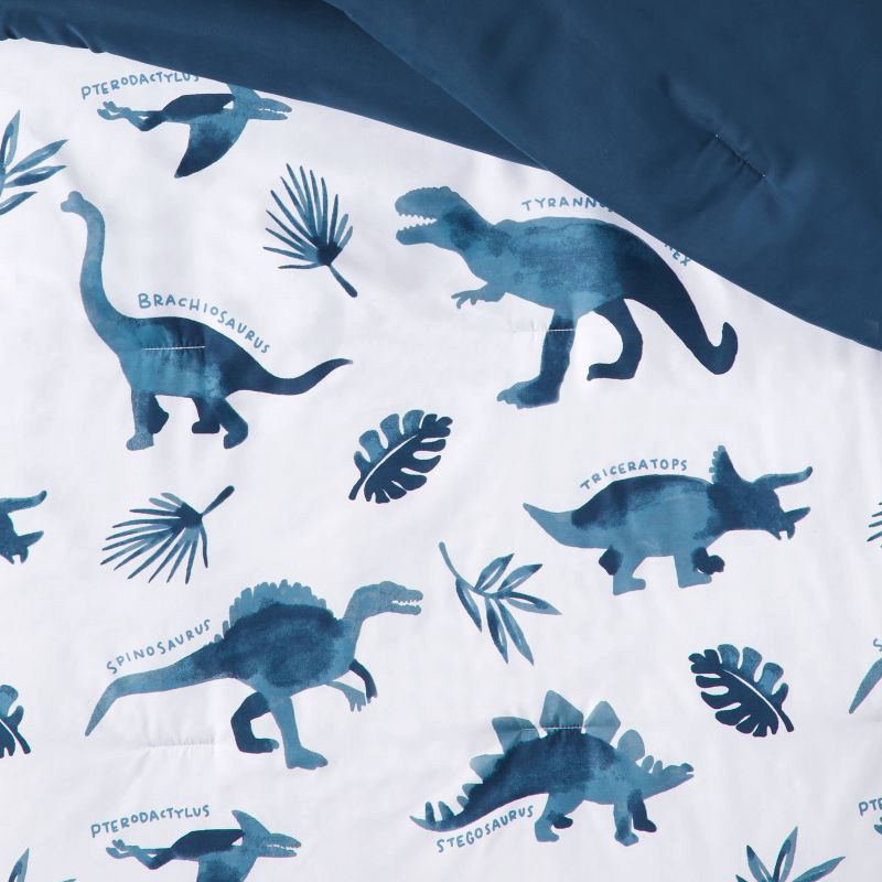 4pc Twin Dinosaur Value MultiPiece Kids' Bedding Set Watercolor Blue