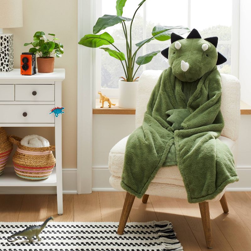 slide 2 of 4, Dinosaur Kids' Hooded Blanket - Pillowfort™, 1 ct