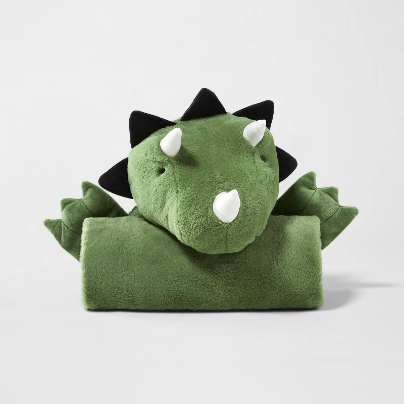 slide 3 of 4, Dinosaur Kids' Hooded Blanket - Pillowfort™, 1 ct