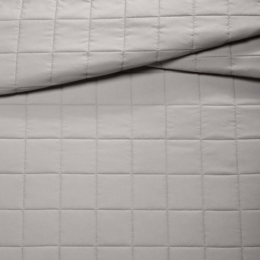Twin Box Stitch Microfiber Quilt Gray Pillowfort 1 ct Shipt