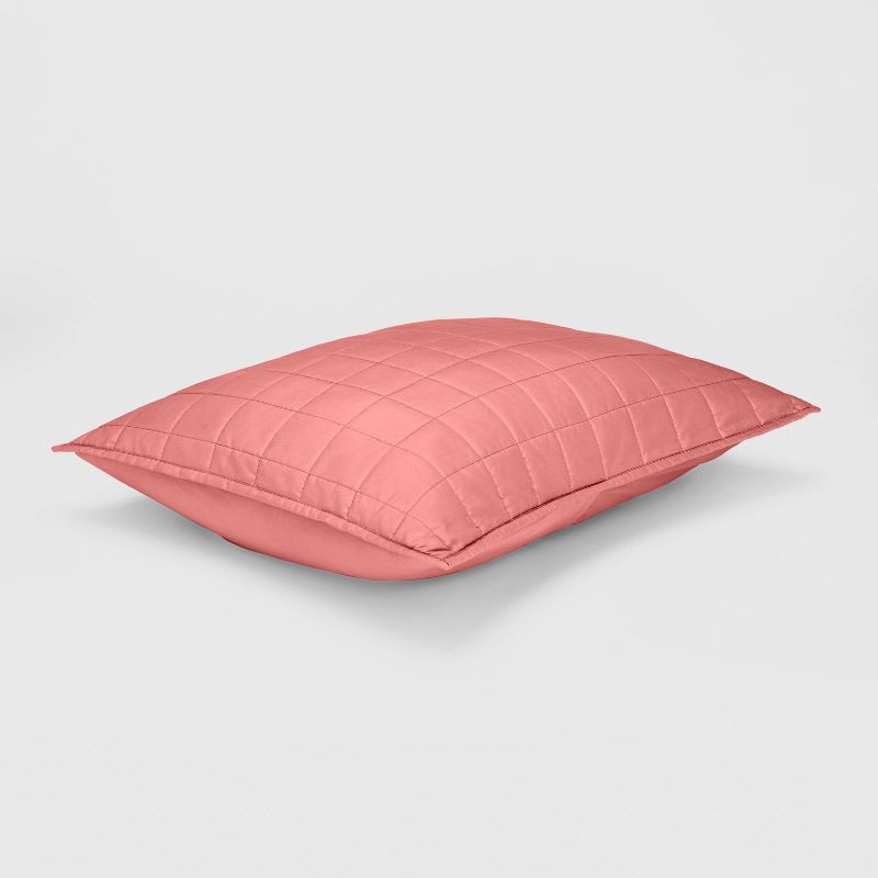 Box Stitch Microfiber Kids' Sham Faded Rose Pillowfort 1 ct Shipt