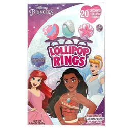 Disney Princess Valentine's Classroom Exchange Lollipops Rings Candies - 8.46oz/20ct