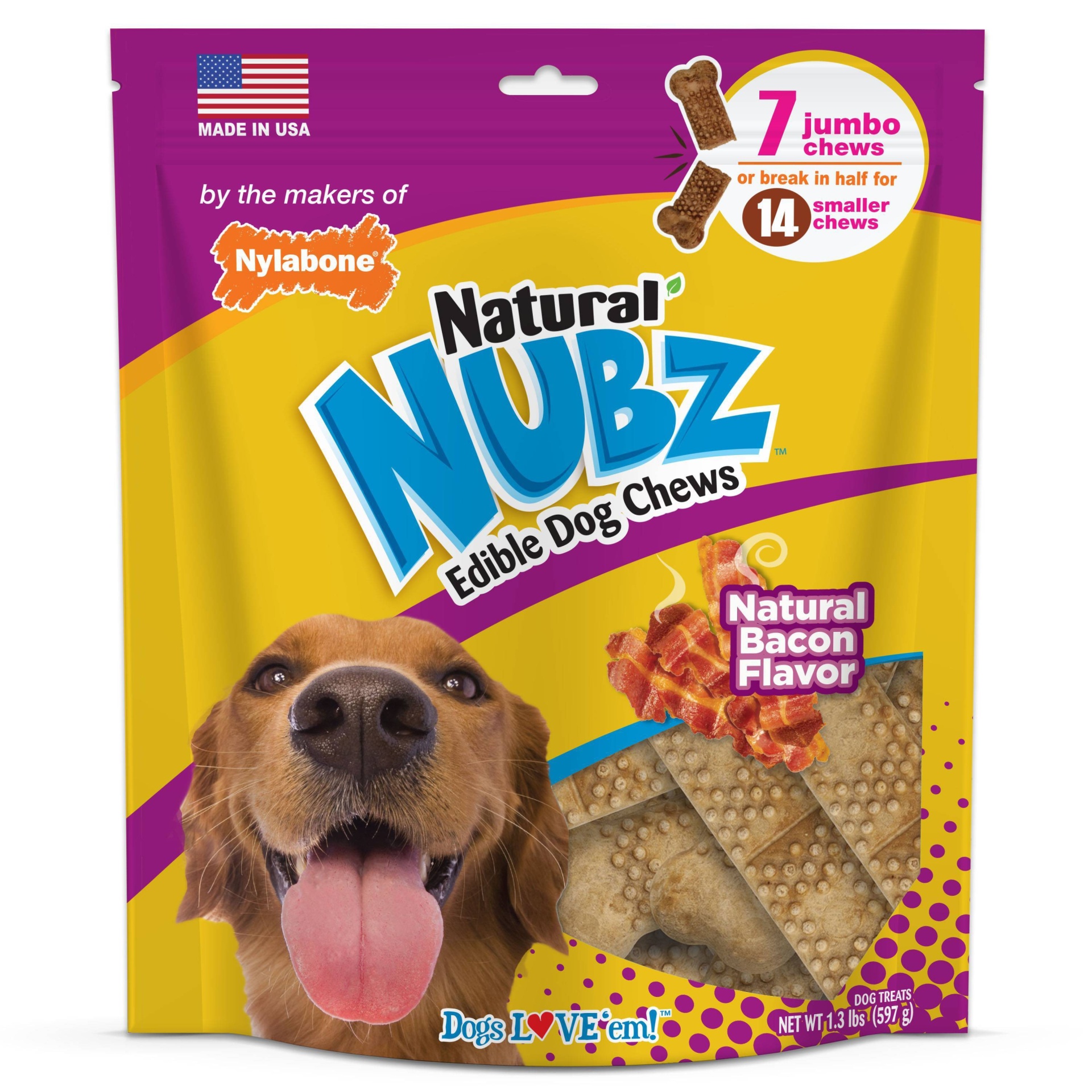 Nylabone Nubz Bacon Dental Dog Treats 21.06oz 21.06 oz Shipt