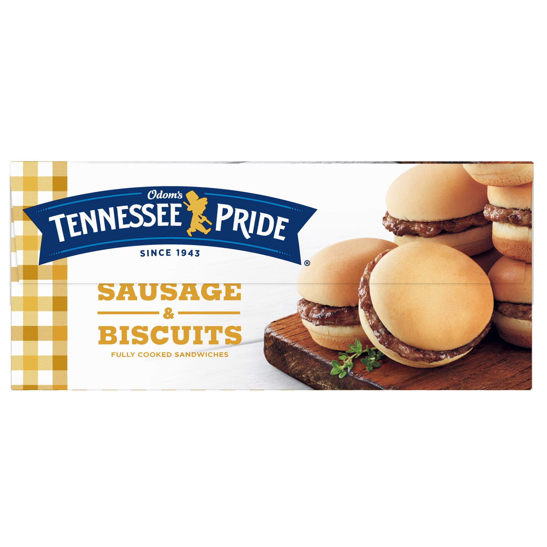 slide 1 of 5, Odom's Tennessee Pride Sausage & Biscuits, Snack Size Frozen Breakfast Sandwiches, 12 Count, 19.2 oz