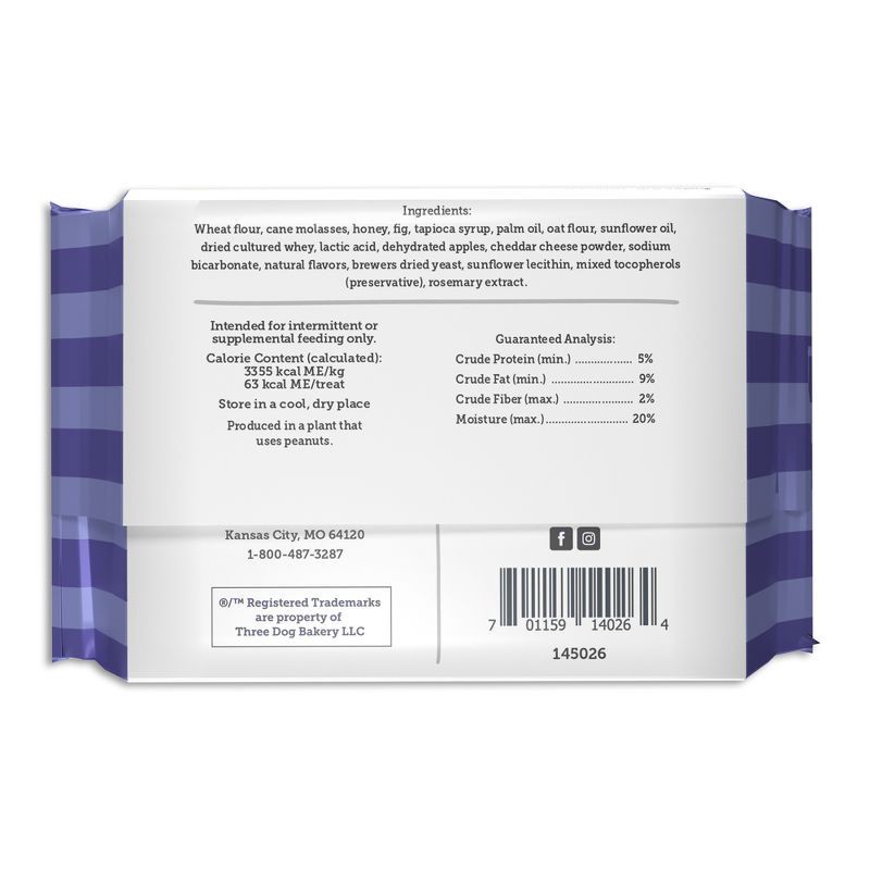 slide 2 of 10, Three Dog Bakery Double Rewards Chewy with Apple and Cheese Flavor Dog Treats - 10oz, 10 oz