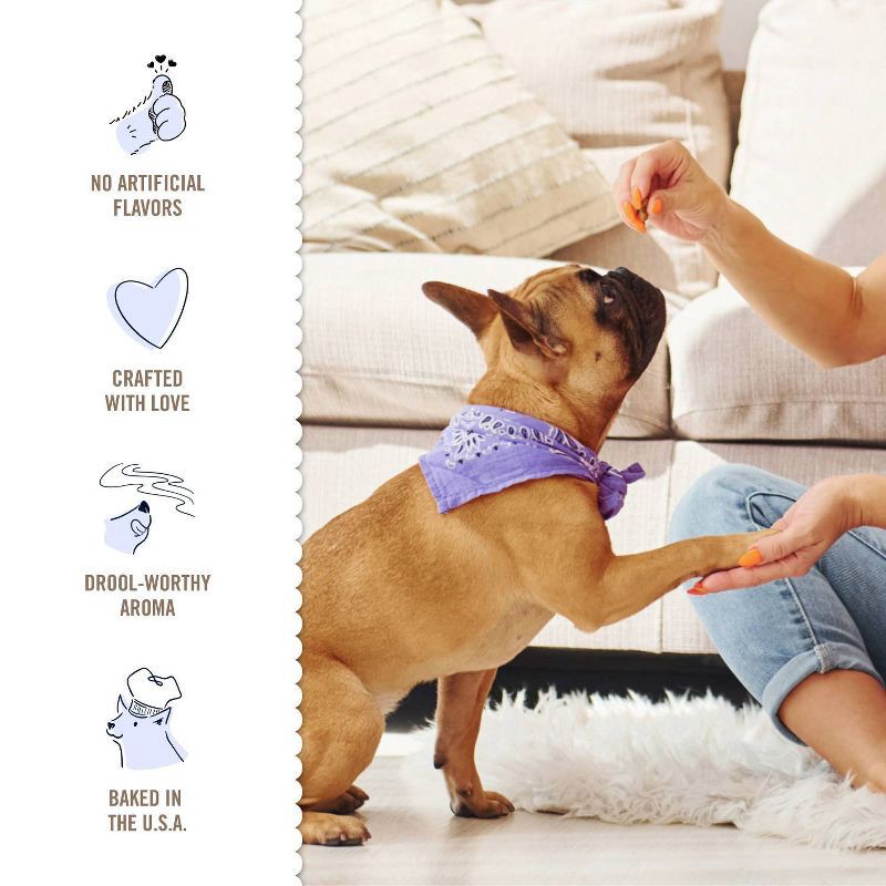 slide 8 of 10, Three Dog Bakery Double Rewards Chewy with Apple and Cheese Flavor Dog Treats - 10oz, 10 oz