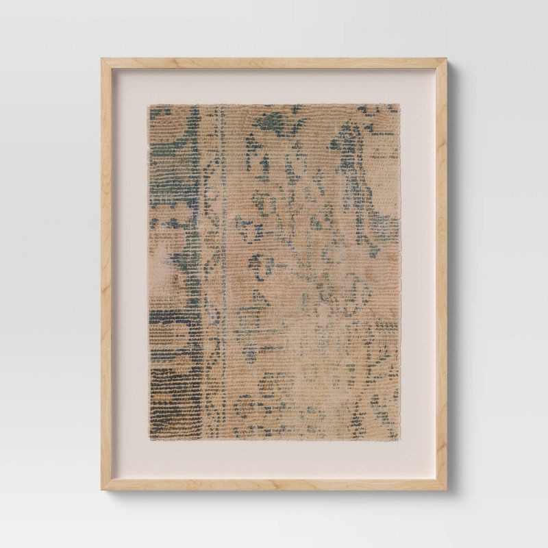 slide 3 of 6, (Set of 2) 24" x 30" Textured Fabric Framed Wall Art - Threshold™: Burlap Material, Abstract Digital Art, Beige Polystyrene Frame, 1 ct