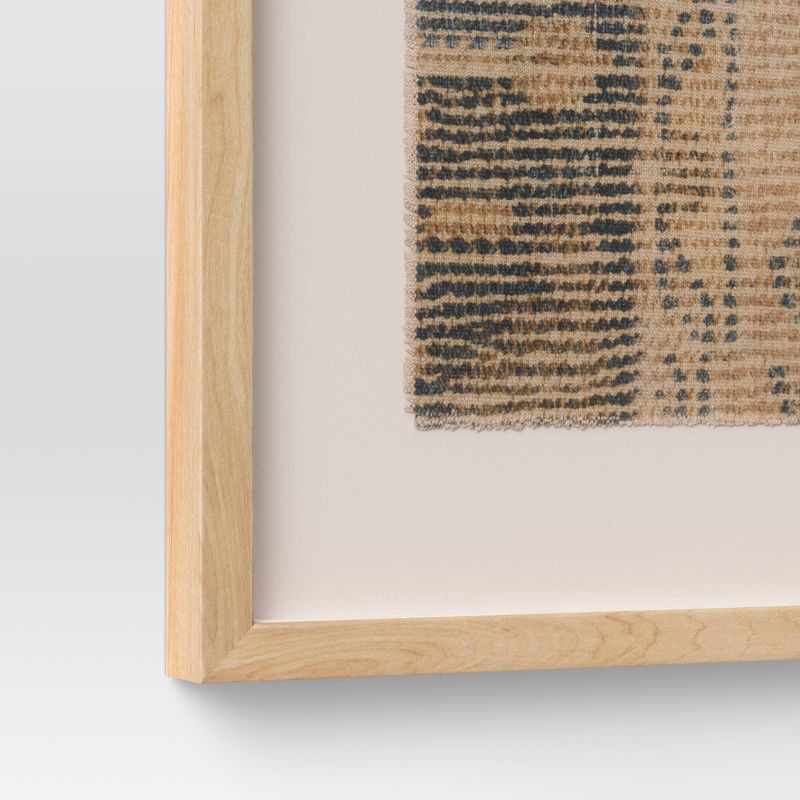 slide 6 of 6, (Set of 2) 24" x 30" Textured Fabric Framed Wall Art - Threshold™: Burlap Material, Abstract Digital Art, Beige Polystyrene Frame, 1 ct