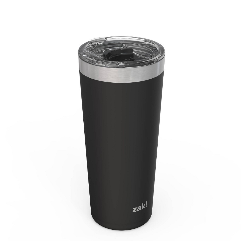 slide 4 of 6, Zak Designs Zak! Designs Double Wall Stainless Steel Latah Tumbler with Contour Lid - Black, 20 oz