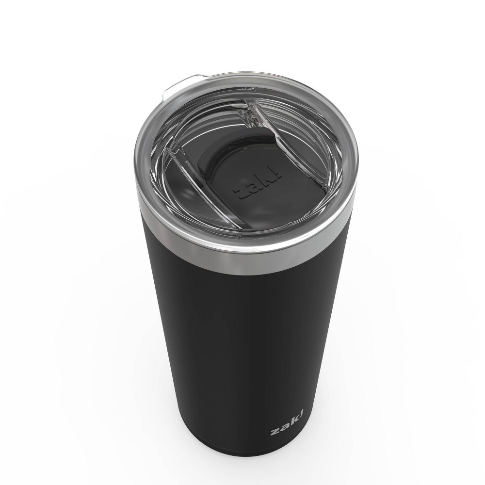 slide 5 of 6, Zak Designs Zak! Designs Double Wall Stainless Steel Latah Tumbler with Contour Lid - Black, 20 oz