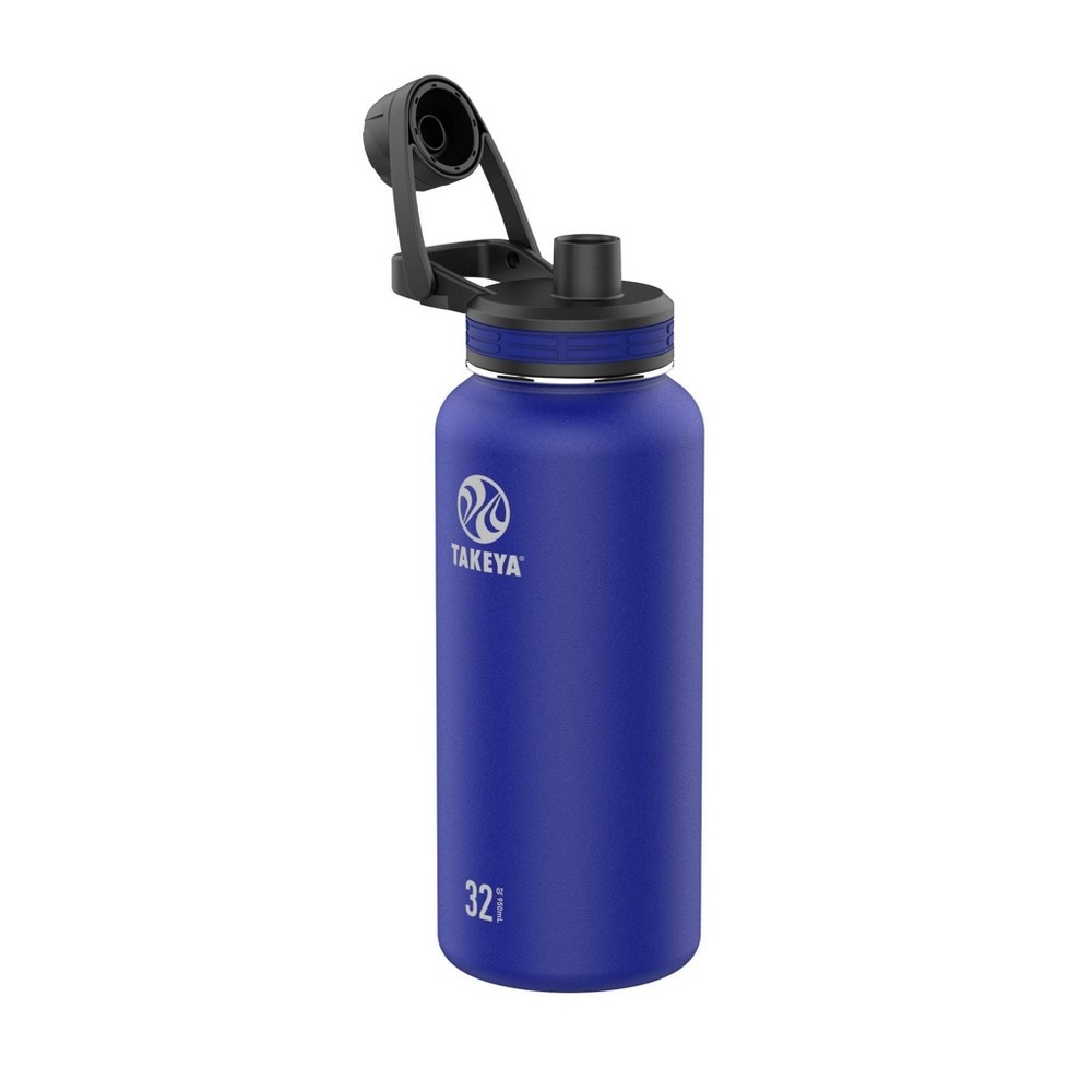 slide 2 of 3, Takeya 32oz Outdoor Essential Insulated Stainless Steel Water Bottle with Spout Cap - Neptune Blue, 1 ct