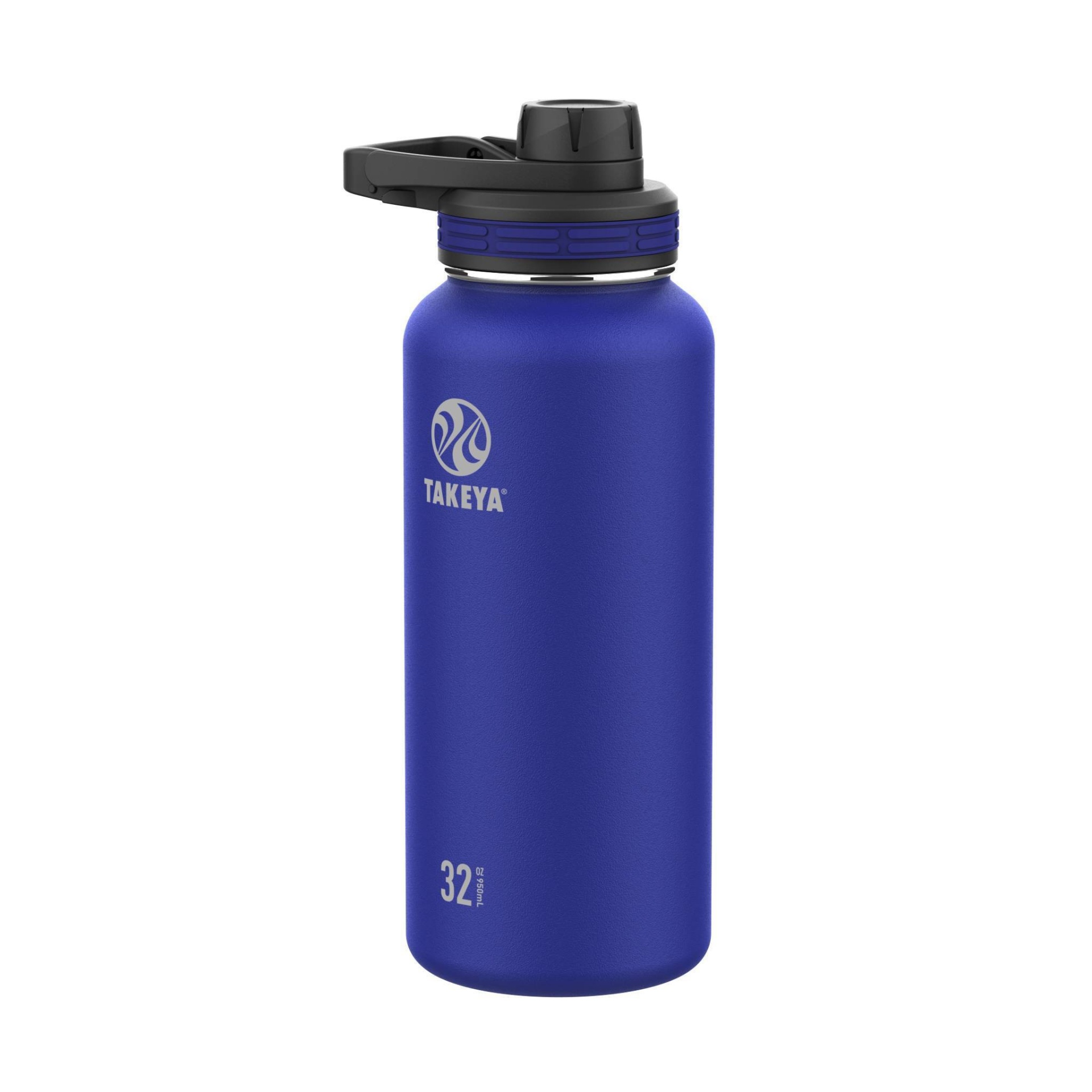 slide 1 of 3, Takeya 32oz Outdoor Essential Insulated Stainless Steel Water Bottle with Spout Cap - Neptune Blue, 1 ct