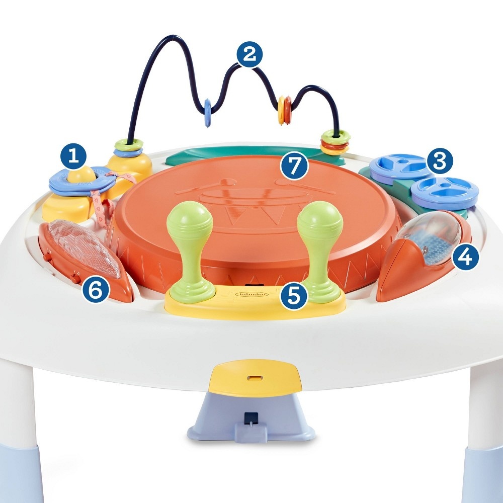 slide 5 of 18, Infantino Go gaga! 3-in-1 Sit Play & Go Let's Make Music Entertainer & Play Table, 1 ct