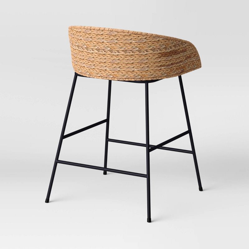 slide 4 of 6, Landis Woven Backed Counter Height Barstool with Cushion - Threshold™, 1 ct