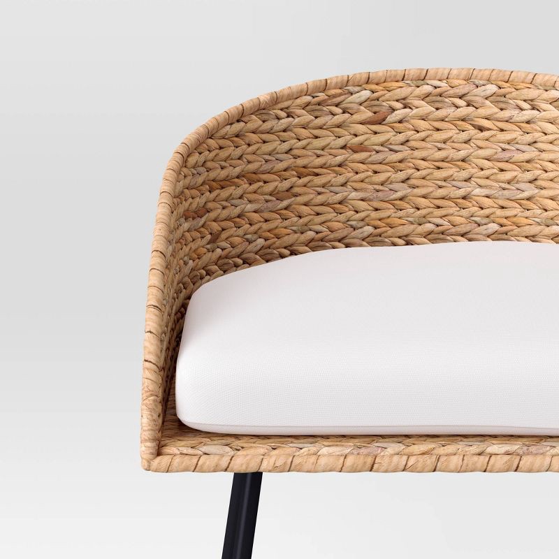 slide 5 of 6, Landis Woven Backed Counter Height Barstool with Cushion - Threshold™, 1 ct