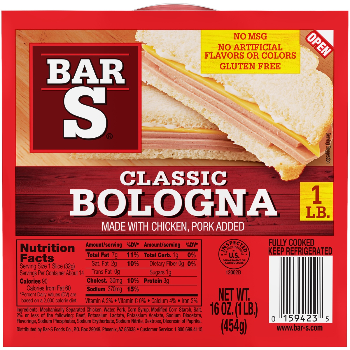 slide 1 of 11, Bar-S Classic Bologna, 16 oz