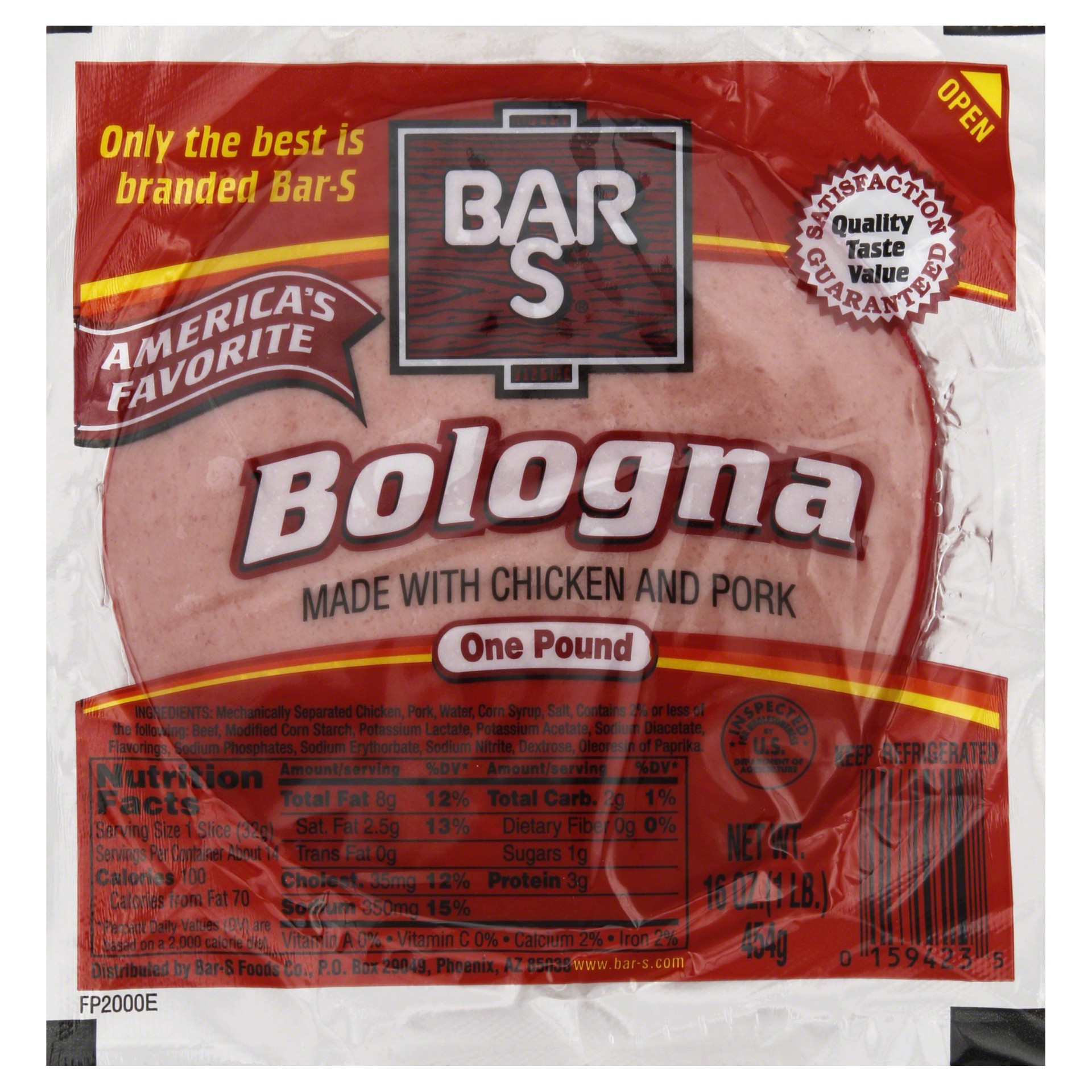 slide 1 of 7, Bar-S Bologna, 16 oz