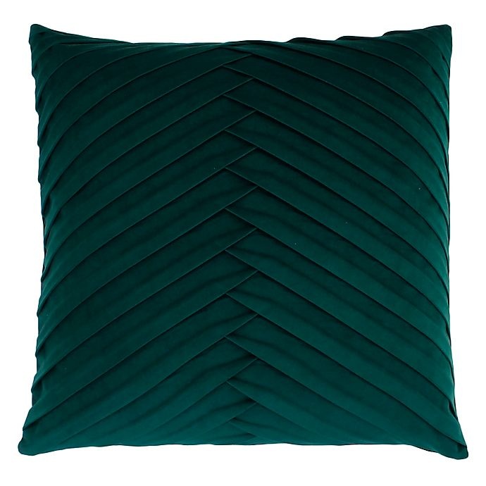 slide 1 of 1, James Pleated Square Velvet Thro by Mario Lorenzw Pillow - Green, 1 ct