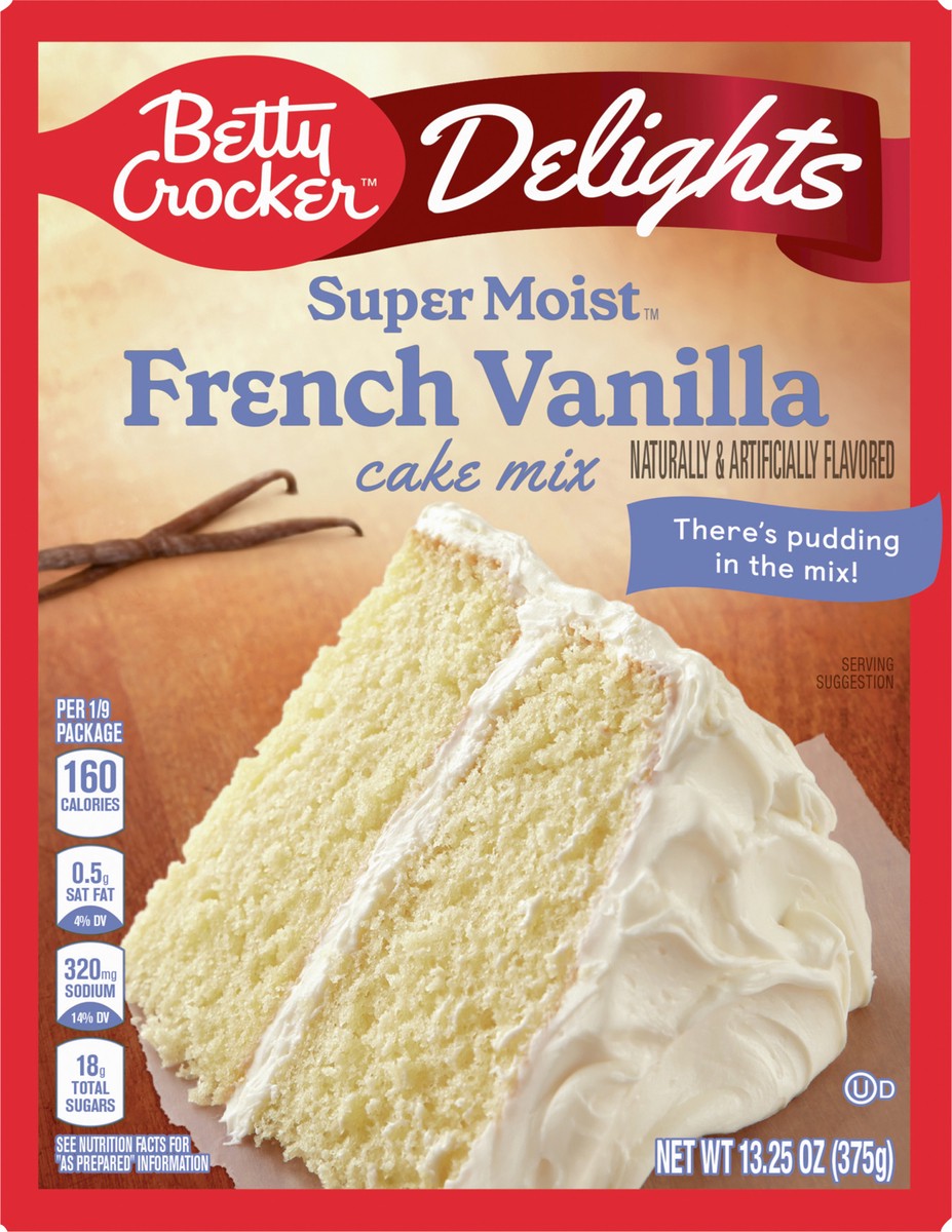 slide 11 of 13, Betty Crocker Delights Supermoist French Vanilla Cake Mix, 13.25 OZ, 13.25 oz