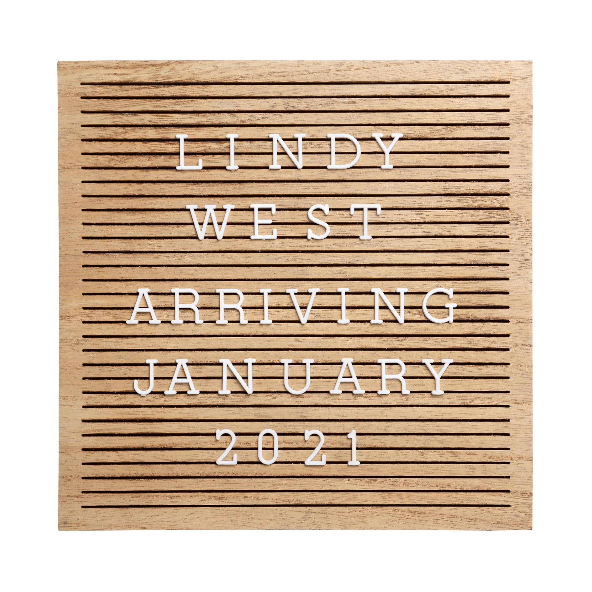 slide 1 of 7, Pearhead Wooden Letterboard, 1 ct