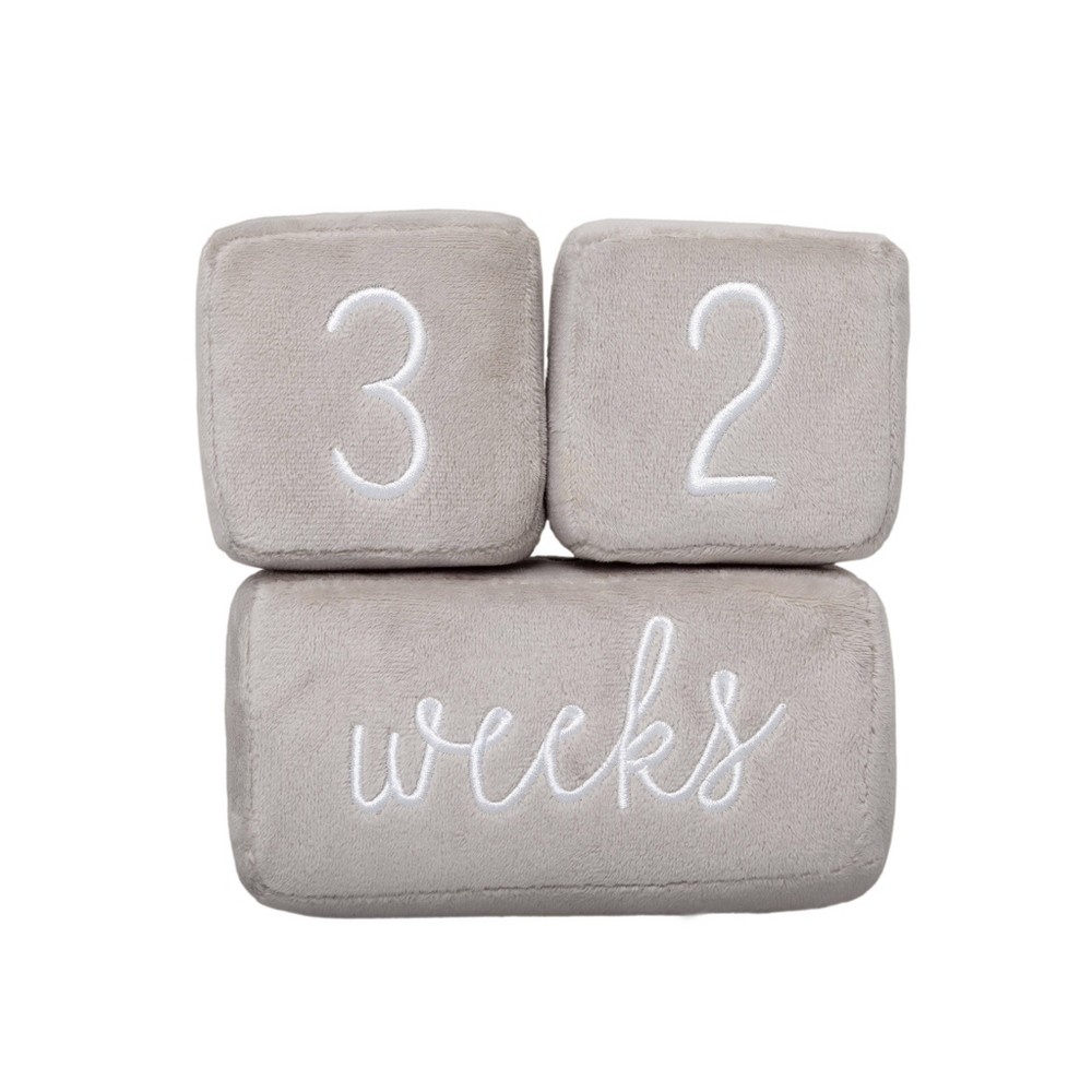 slide 2 of 8, Pearhead Plush Milestone Blocks, 1 ct