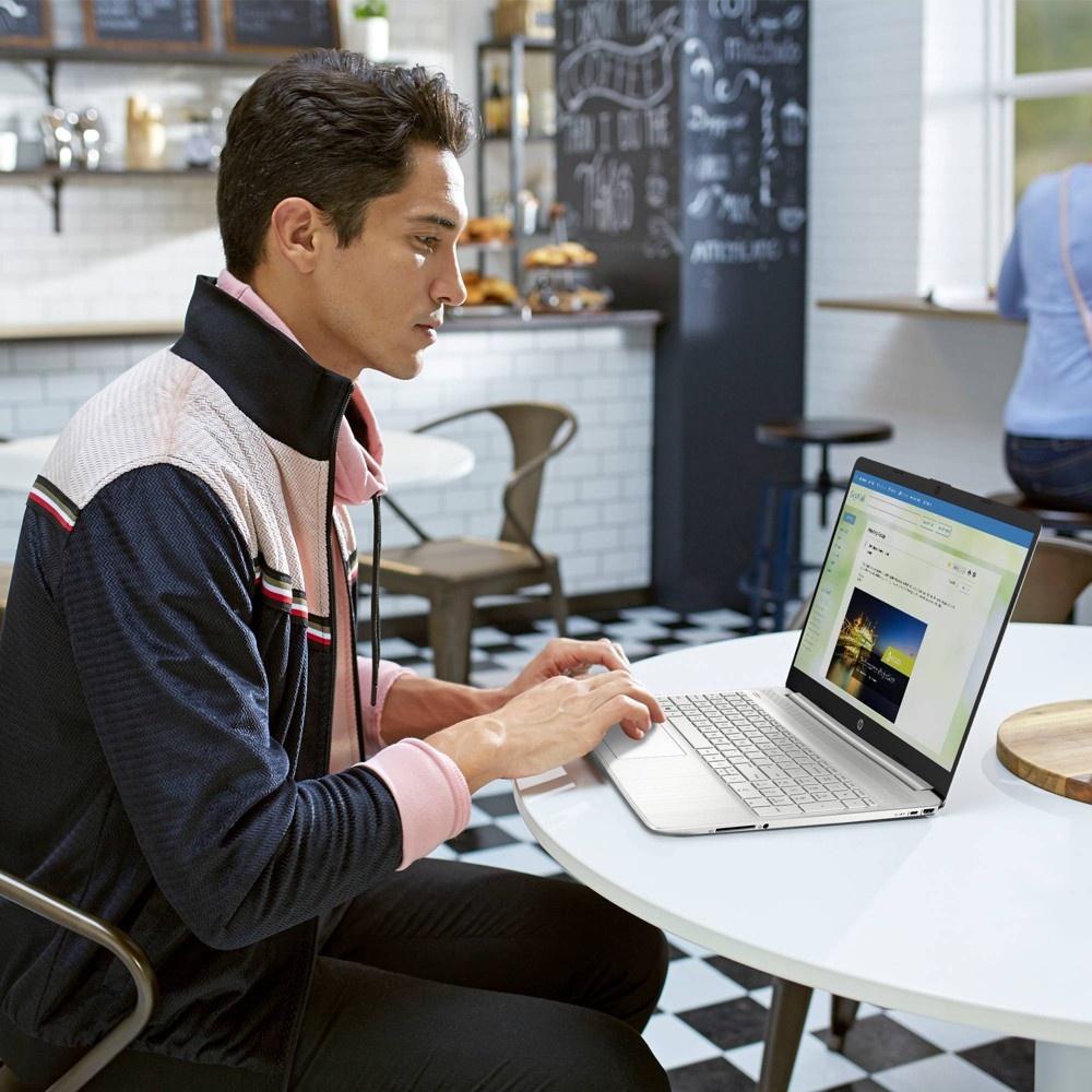 slide 6 of 9, HP Inc. HP 15.6" Laptop with Windows Home in S mode - AMD Athlon Processor - 4GB RAM Memory - 256GB SSD Storage - Natural Silver (15-ef1040nr), 1 ct