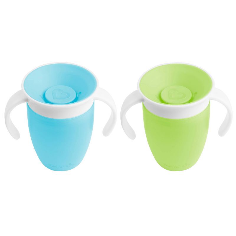 slide 5 of 5, Munchkin Miracle 360° 2pk Trainer Cup - Blue/Green - 14oz, 2 ct; 14 oz